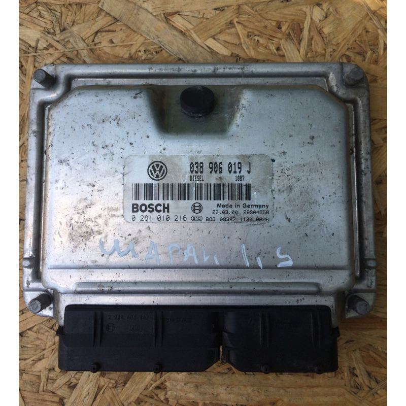 Блок управління двигуном для Volkswagen Sharan 1.9 tdi 038906019J, 0281010216