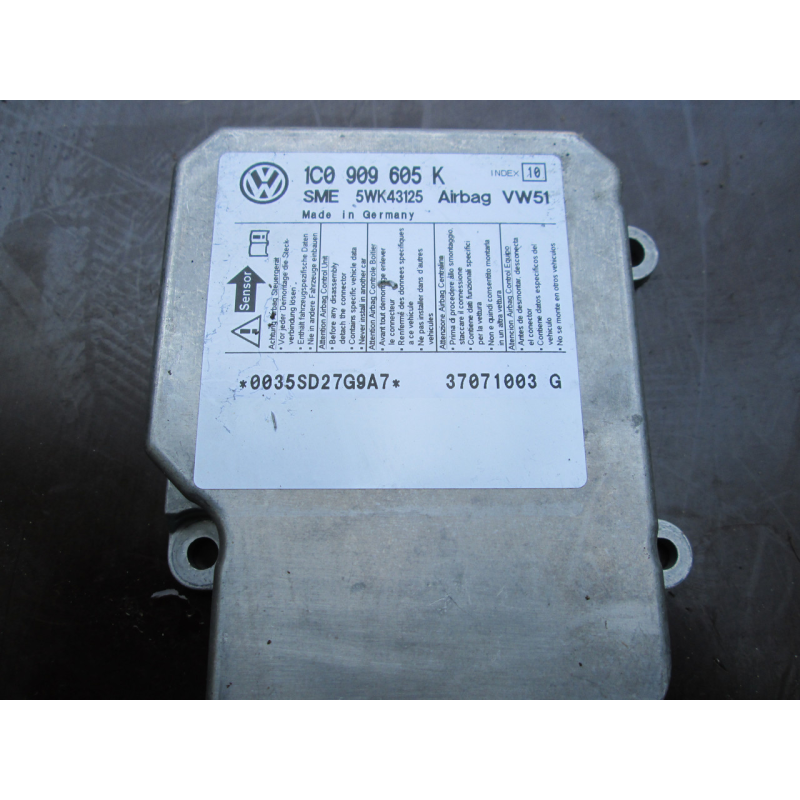 Блок управління Air bag Volkswagen Polo 1.4 TDI дизель, 2005-2009 роки автомобіль з європи