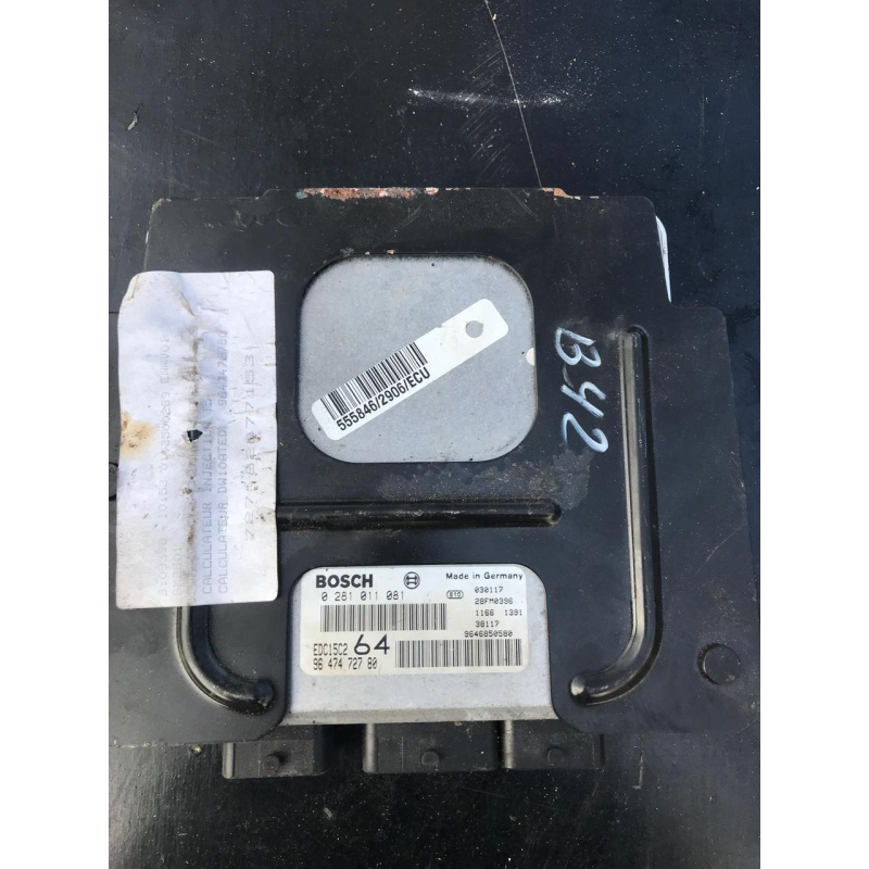 Блок управління двигуна Peugeot 307 2.0 HDI 0281011081 9647472780 9646850580
