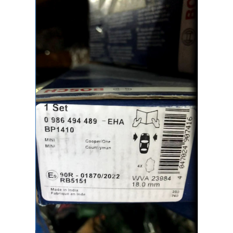 0986494489 Bosch колодки передні