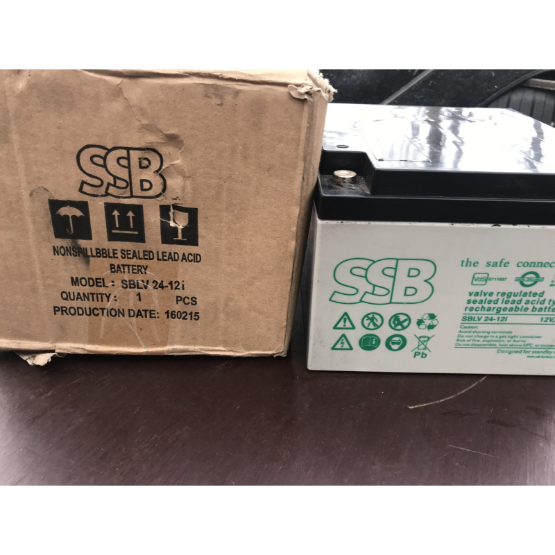 SSB SBLV 24-12I СВИНЦЕВИЙ АКУМУЛЯТОР 12В 24АЧ