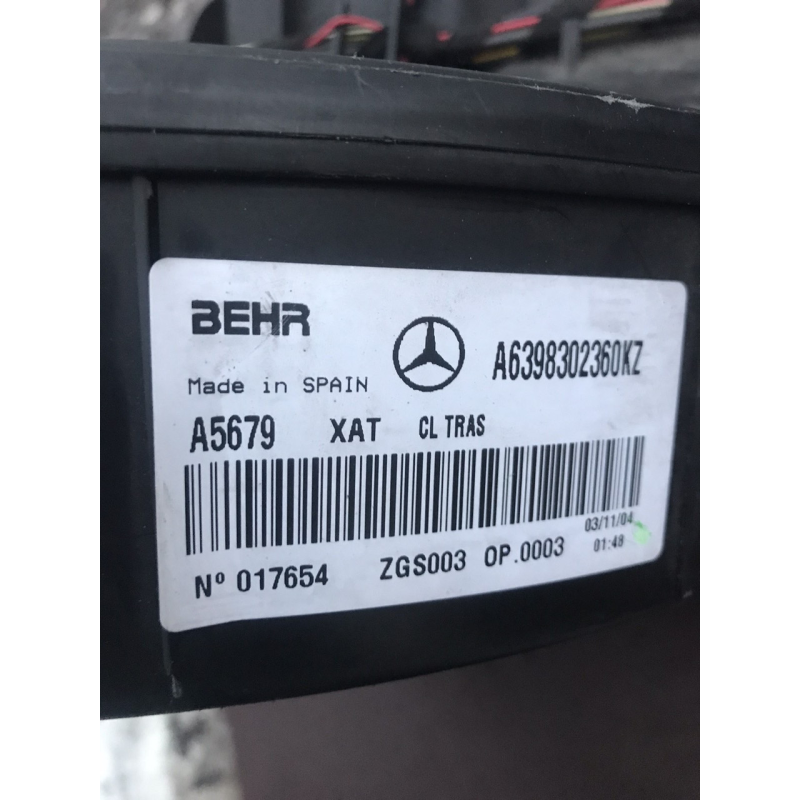 Пічка салону опалювач додатковий задній Mercedes Vito/Viano W639