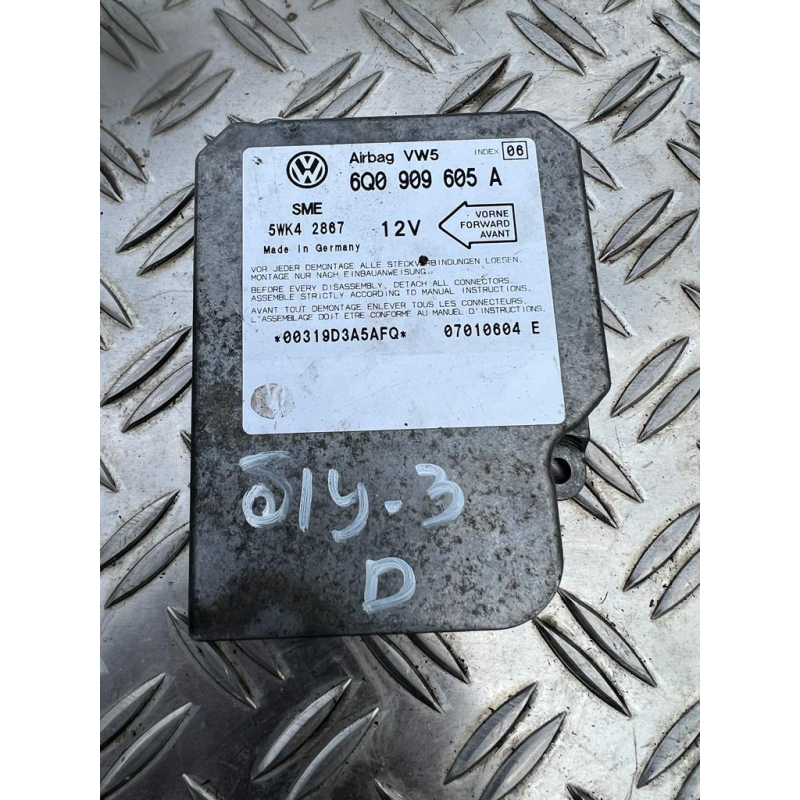 Блок керування Airbag VW Golf 4 Bora Seat Leon 6Q0909605A 5WK42867
