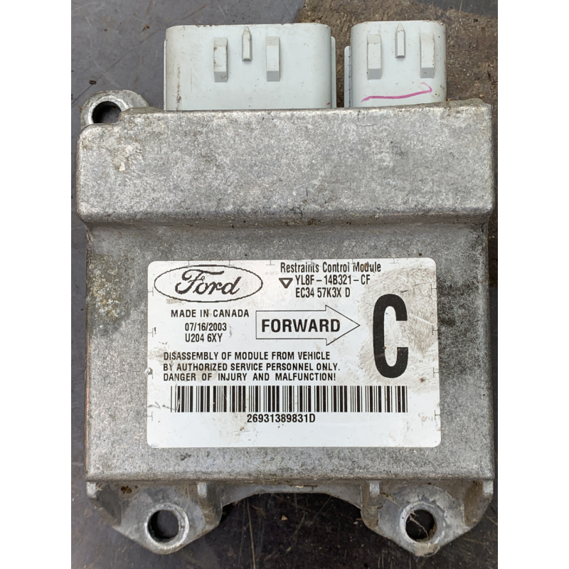 Блок керування AirBag (SRS) Ford Focus MK1 YL8F14B321CF YL8F-14B321-CF EC3457K3XD Блок керування AirBag (SRS) Ford Focus MK1 YL8F14B321CF YL8F-14B321-CF EC3457K3XD
