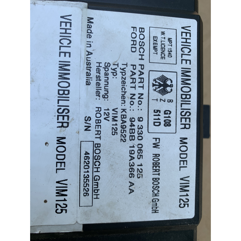 Блок керування іммобілайзера Ford Mondeo 94BB19A366AA 9330065125