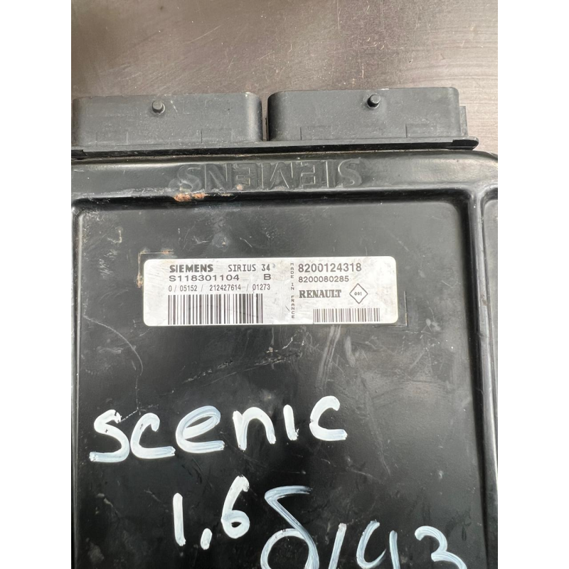 Електронний блок керування (ЕБУ) Renault Scenic 1.6 8200124318 8200080285 S118301104B Електронний блок керування (ЕБУ) Renault Scenic 1.6 8200124318 8200080285 S118301104B
