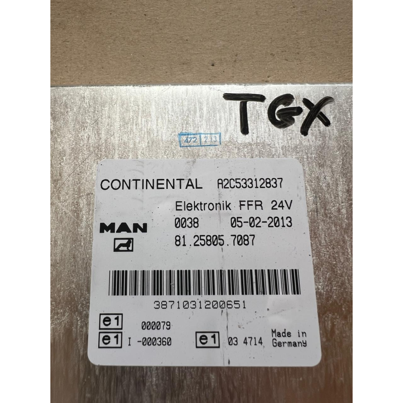 Блок керування Continental Elektronik FFR 24V для вантажівки MAN  81258057087 A2C53312837